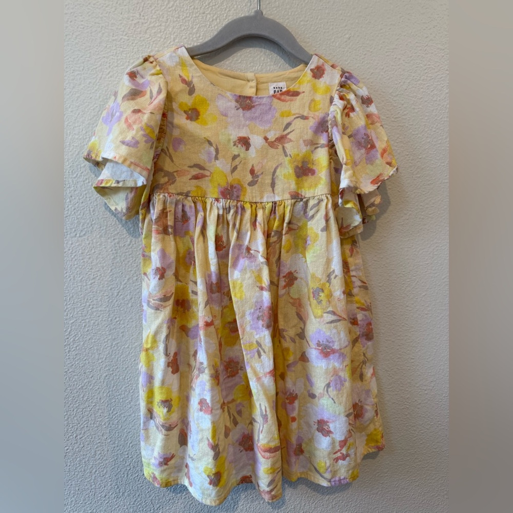 GAP Floral Kids Dress in Yellow and Purple